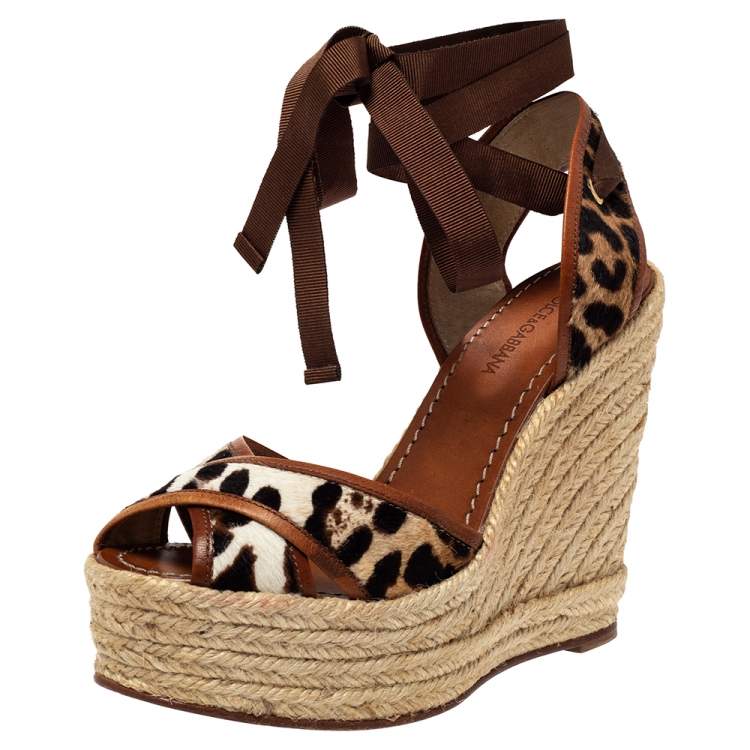 ankle wrap espadrilles leopard