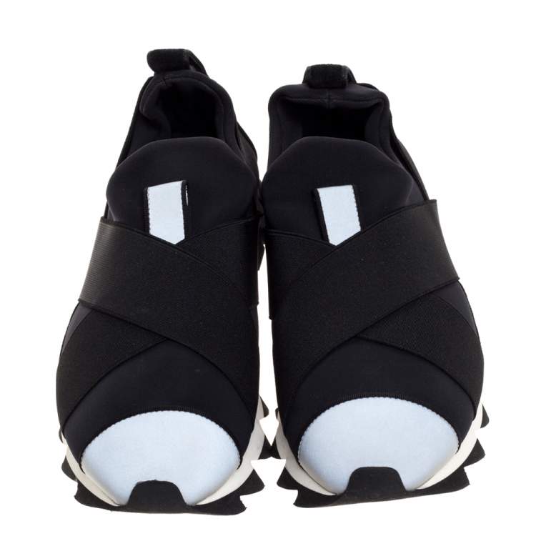 Pre Owned Dolce & Gabbana Black Neoprene and Elastic Band Ibiza Sneakers Size 39
