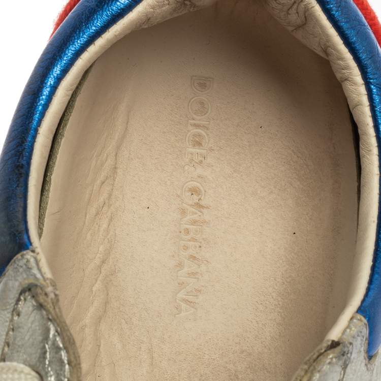 Pre Owned Dolce & Gabbana Multicolor Leather Parkour Low Top Sneakers Size 39