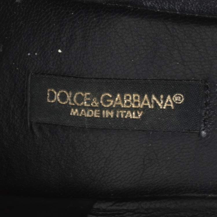 Pre Owned Dolce & Gabbana Brown Animal Print Canvas Bow Detail Ballet Flat Size 39