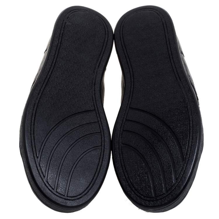 Pre Owned Dolce & Gabbana Black Leather Low Top Sneakers Size 37