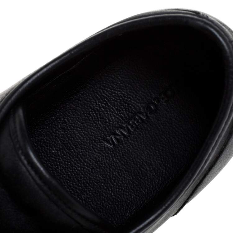 Pre Owned Dolce & Gabbana Black Leather Low Top Sneakers Size 37