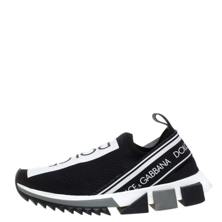 Dolce & Gabbana Black/White Mesh Sorrento Slip On Sneakers Size  Dolce  & Gabbana | TLC