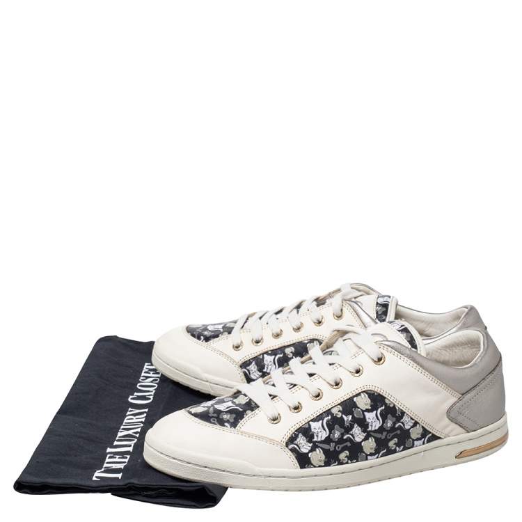 Pre Owned Dolce & Gabbana Black/Grey Leather Low Top Sneakers Size 40