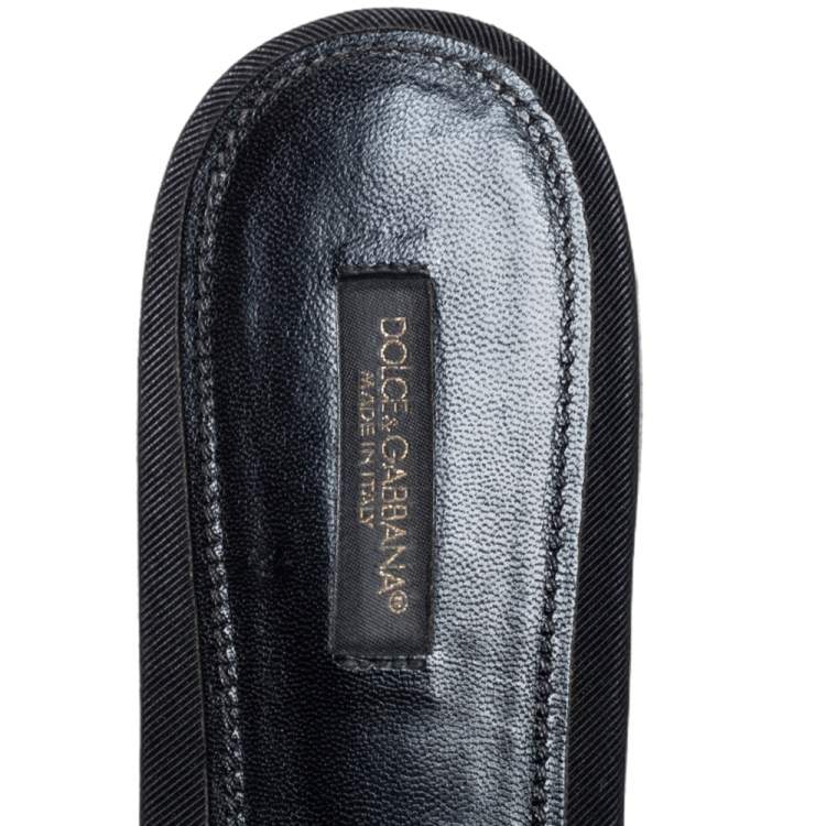 مملوكة مسبقًا Dolce & Gabbana Black Lace Sofia Crystal Embellished Flats Size 41