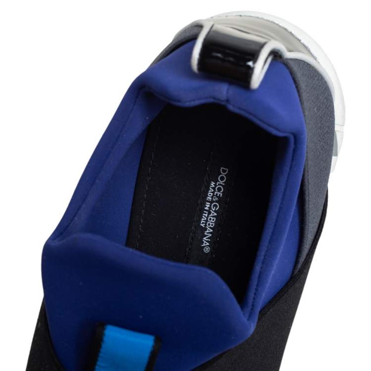مملوكة مسبقًا Dolce & Gabbana Tricolor Fabric and Elastic Band Ibiza Slip On Sneakers Size 37.5