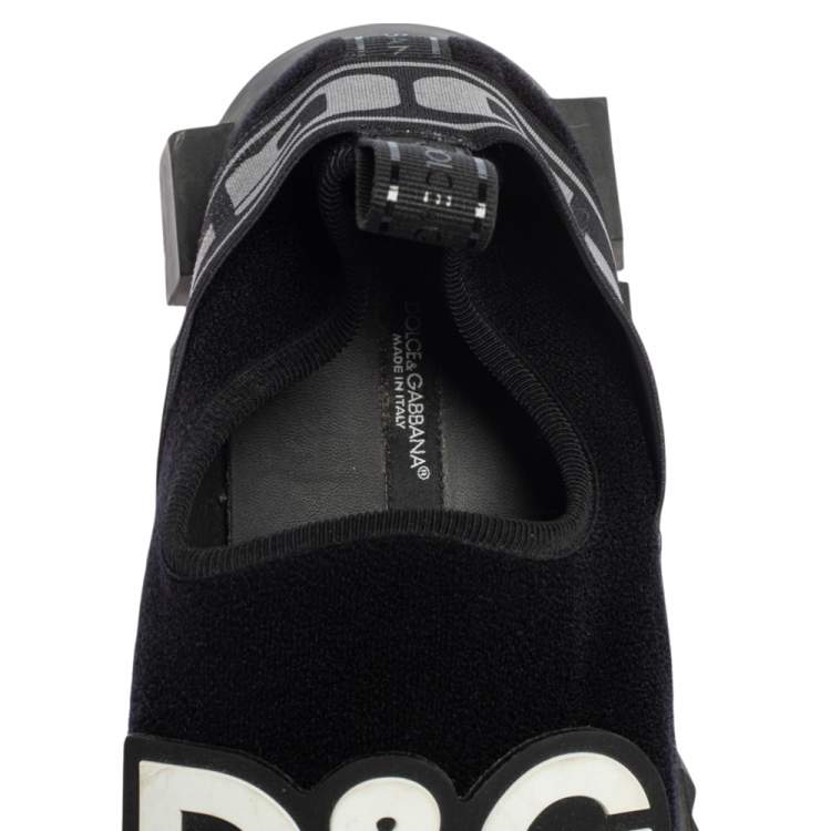 مملوكة مسبقًا Dolce & Gabbana Black Fabric Sorrento Queen Sneakers Size 41