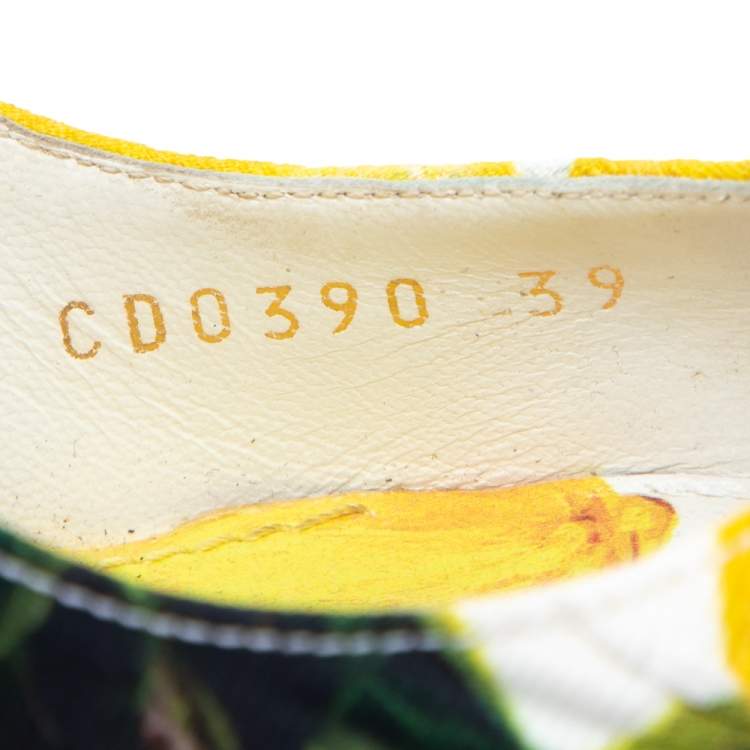 Pre Owned Dolce & Gabbana Multicolor Floral Print Brocade Fabric Crystal Embellished Pumps Size 39