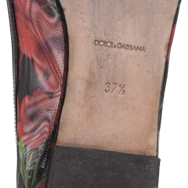 مملوكة مسبقًا Dolce & Gabbana  Multicolor Net Embellished Ballet Flats Size 37.5