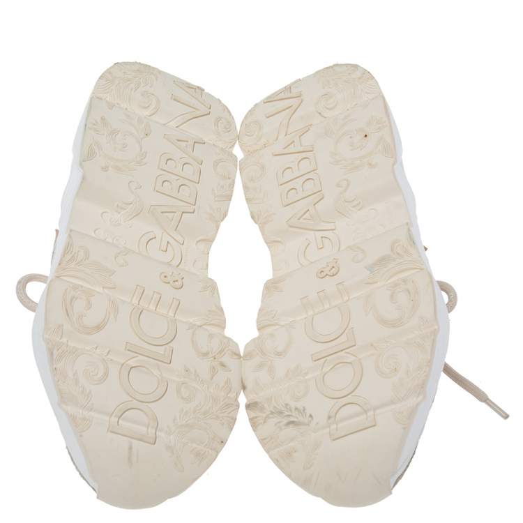 Pre Owned Dolce & Gabbana Multicolor Suede And Knit Fabric Hex Daymaster Low Top Sneakers Size 37.5