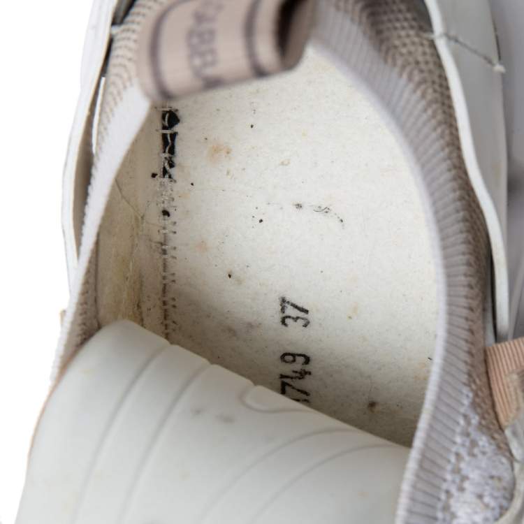 Pre Owned Dolce & Gabbana Multicolor Suede And Knit Fabric Hex Daymaster Low Top Sneakers Size 37.5