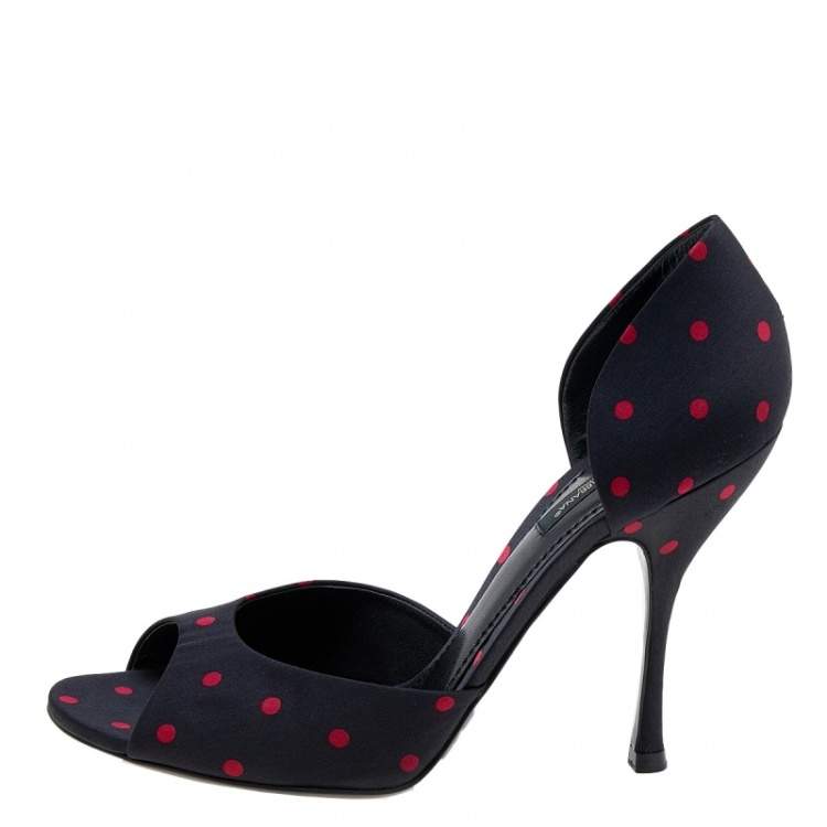 Dolce & Gabbana Cloth heels  High heels, Polka dot heels, Heels