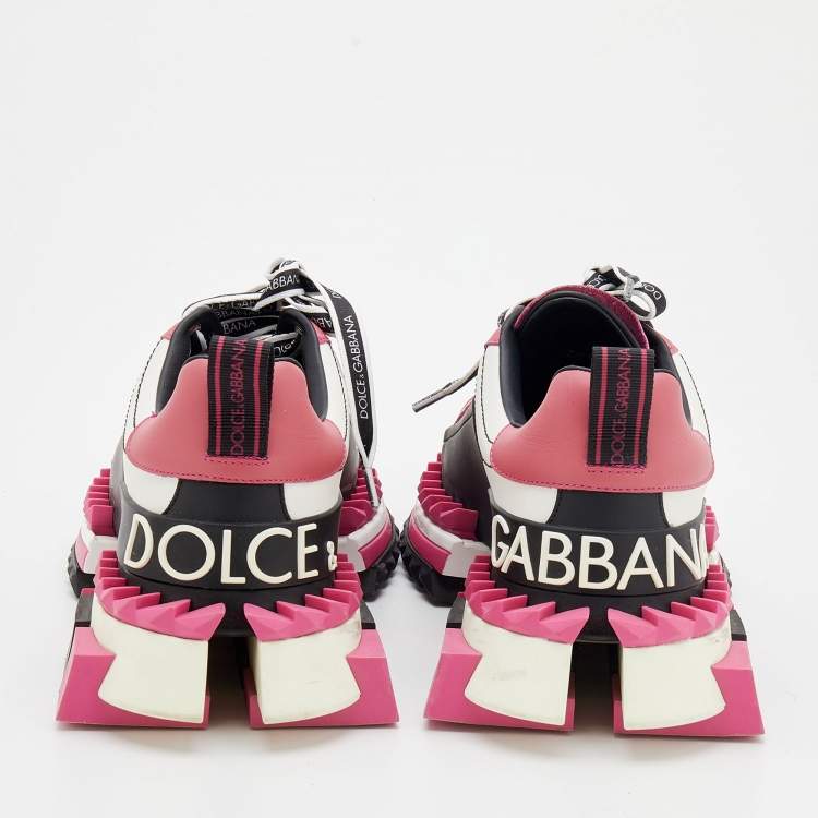 مملوكة مسبقًا Dolce & Gabbana Multicolor Leather Super Queen Platform Sneakers Size 40