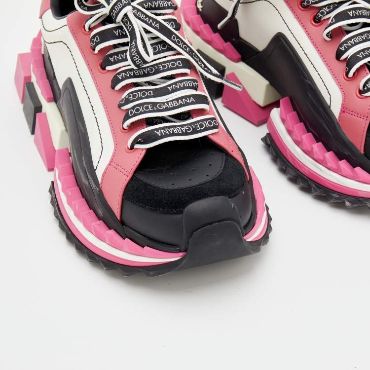 مملوكة مسبقًا Dolce & Gabbana Multicolor Leather Super Queen Platform Sneakers Size 40