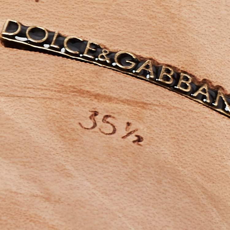 Pre Owned Dolce & Gabbana Taupe Lace Crystal Embellished Bellucci Pumps Size 35.5