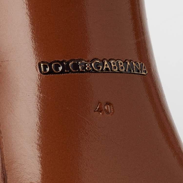 مملوكة مسبقًا Dolce & Gabbana Multicolor Straw And Leather Embellished Ankle Strap Sandals Size 40