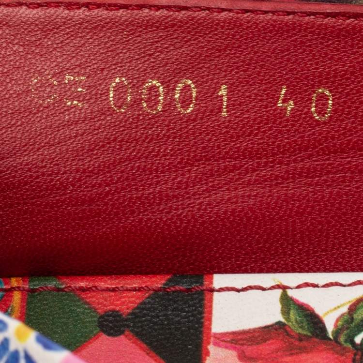 Pre Owned Dolce & Gabbana Multicolor Floral Print Leather Espadrille Flats Size 40