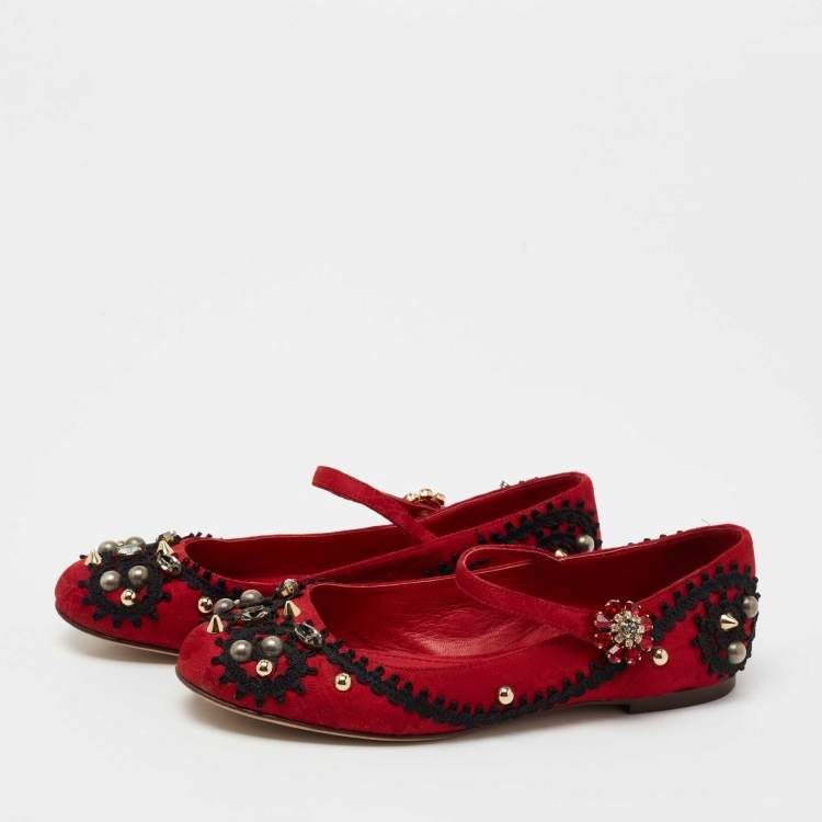 Jaquard Embroidered Boots by Prada in Red color for Luxury Clothing