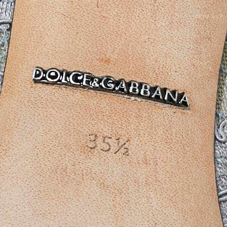 مملوكة مسبقًا Dolce & Gabbana Grey Lace Bellucci Pumps Size 35.5