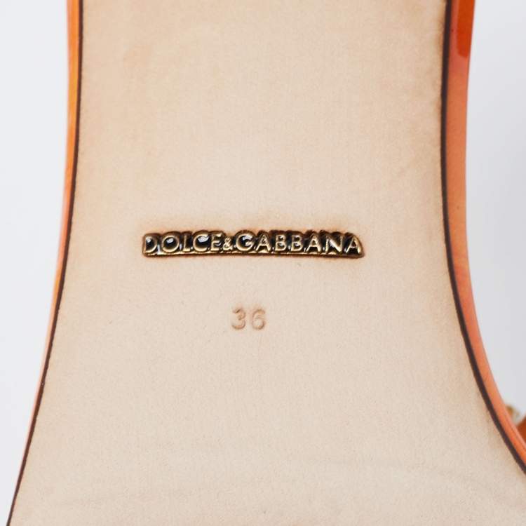 Pre Owned Dolce & Gabbana Multicolor Patent Leather Crystal Embellished Thong Sandals Size 36