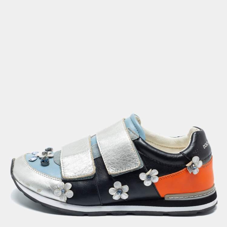 Pre Owned Dolce & Gabbana Multicolor Leather Low Top Sneakers Size 37