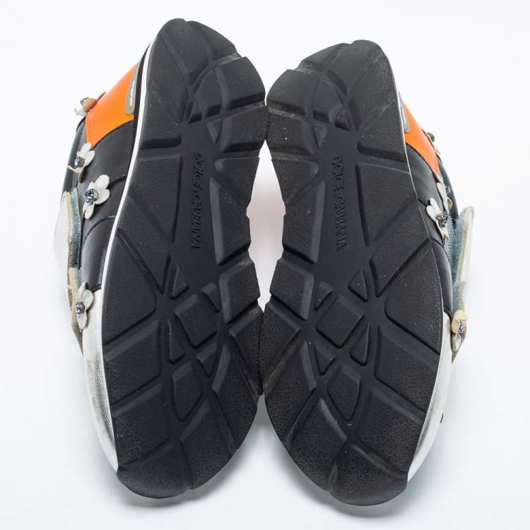Pre Owned Dolce & Gabbana Multicolor Leather Low Top Sneakers Size 37