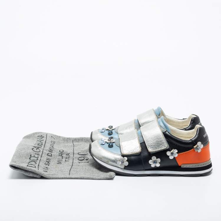 Pre Owned Dolce & Gabbana Multicolor Leather Low Top Sneakers Size 37