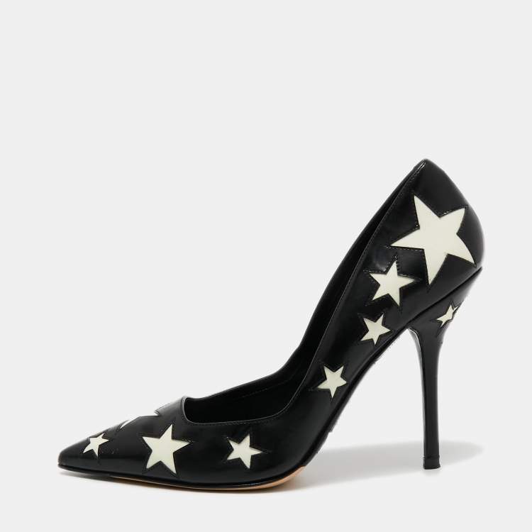 Pre Owned Dolce & Gabbana Black Patent Leather Star Pumps Size 39