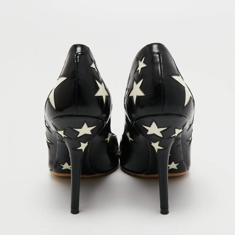 Pre Owned Dolce & Gabbana Black Patent Leather Star Pumps Size 39
