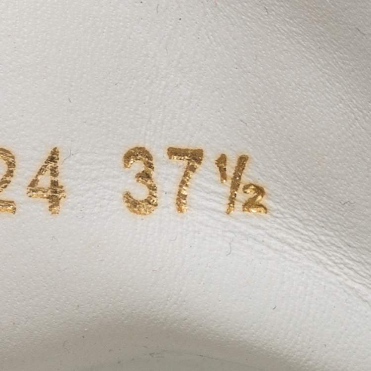 Pre Owned Dolce & Gabbana White Leather Low Top Sneakers Size 37.5