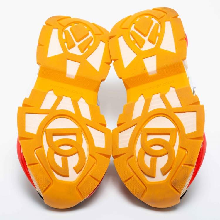 مملوكة مسبقًا Dolce & Gabbana Multicolor Neoprene and Suede Airmaster Sneakers Size 37