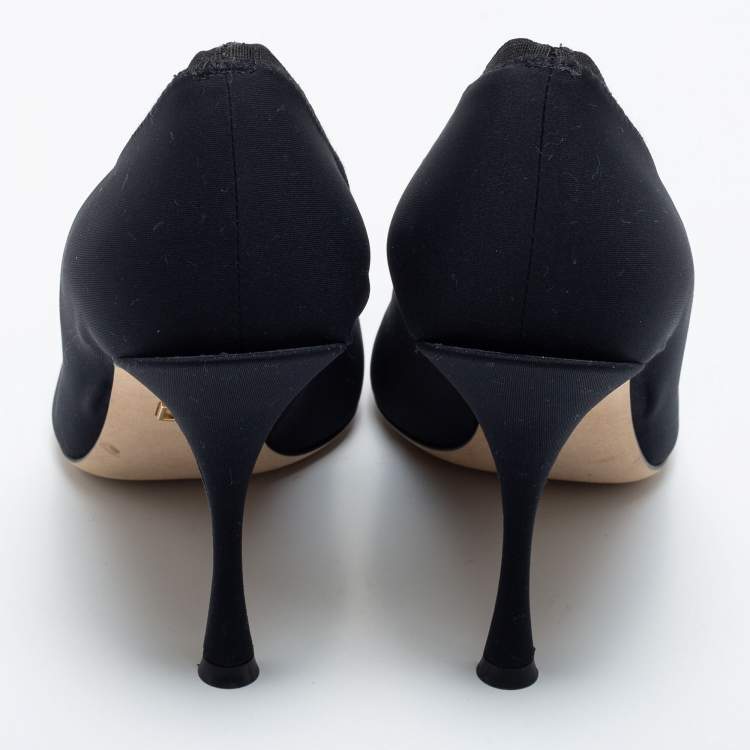 Pre Owned Dolce & Gabbana Black Neoprene Pumps Size 39