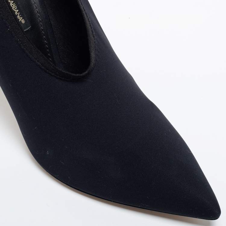 Pre Owned Dolce & Gabbana Black Neoprene Pumps Size 39
