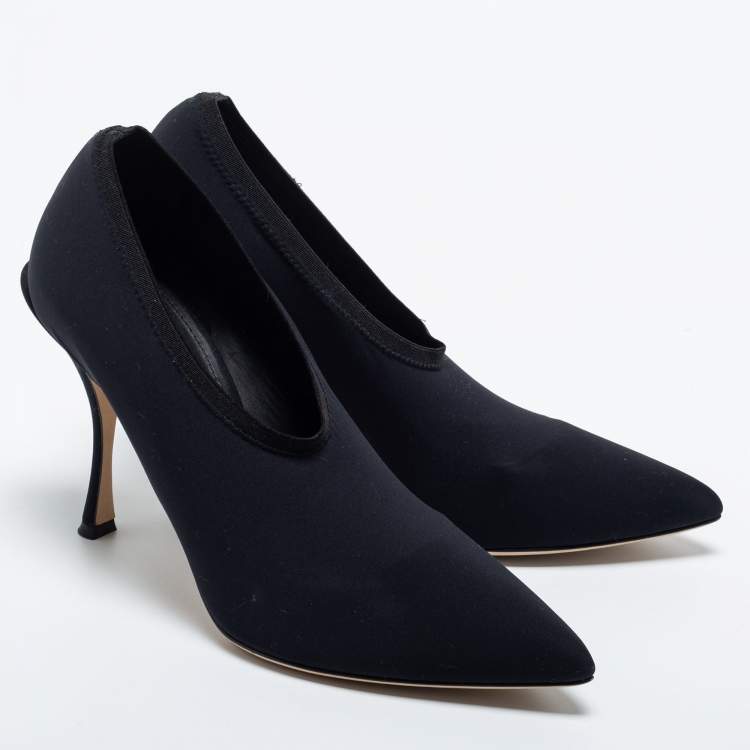 Pre Owned Dolce & Gabbana Black Neoprene Pumps Size 39