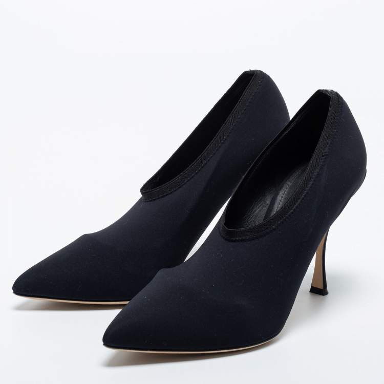 Pre Owned Dolce & Gabbana Black Neoprene Pumps Size 39