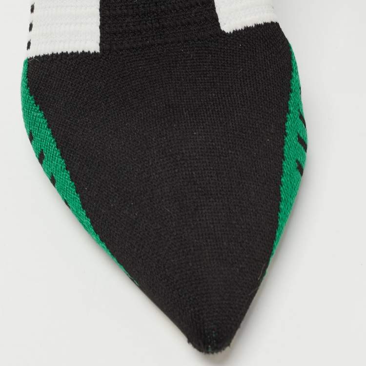 مملوكة مسبقًا Dolce & Gabbana Multicolor Knit Fabric Lori Jacquard Sock Boots Size 41