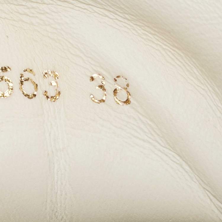 Pre Owned Dolce & Gabbana White Leather Sacred Heart Portofino Sneakers Size 38