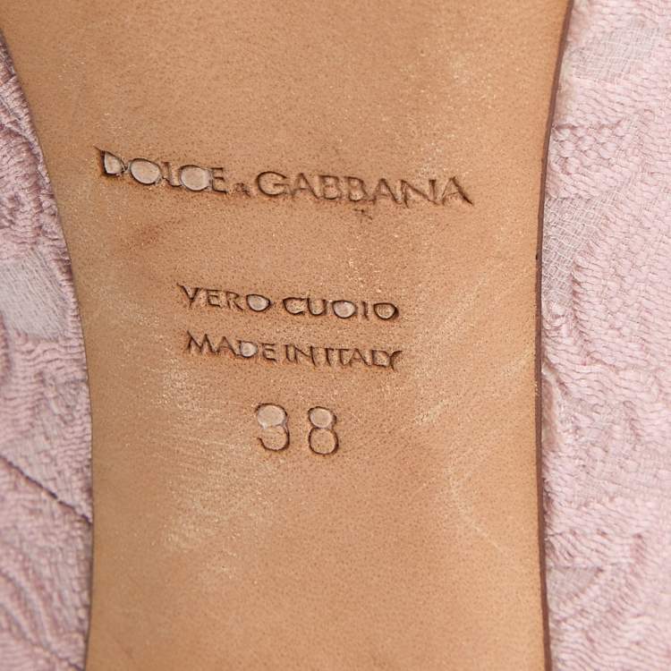 مملوكة مسبقًا Dolce & Gabbana Pink Embroidered Fabric Pointed Toe Pumps Size 38