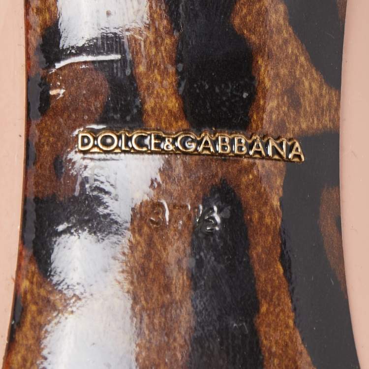 Pre Owned Dolce & Gabbana Pink Patent Leather Pointed Toe Pumps Size 37.5
