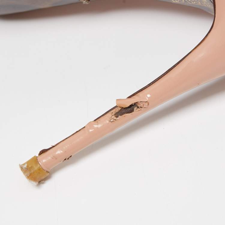 Pre Owned Dolce & Gabbana Pink Patent Leather Pointed Toe Pumps Size 37.5
