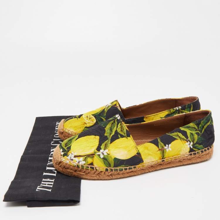 Pre Owned Dolce & Gabbana Multicolor Lurex Fabric Espadrilles Size 38