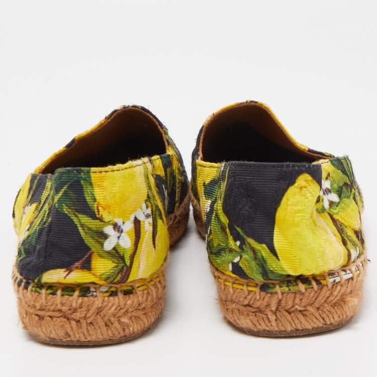 Pre Owned Dolce & Gabbana Multicolor Lurex Fabric Espadrilles Size 38