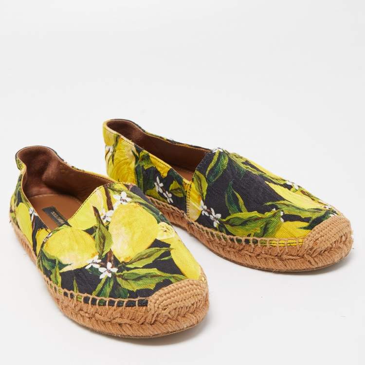 Pre Owned Dolce & Gabbana Multicolor Lurex Fabric Espadrilles Size 38
