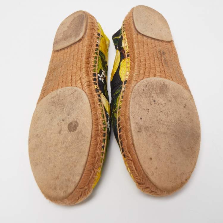 Pre Owned Dolce & Gabbana Multicolor Lurex Fabric Espadrilles Size 38