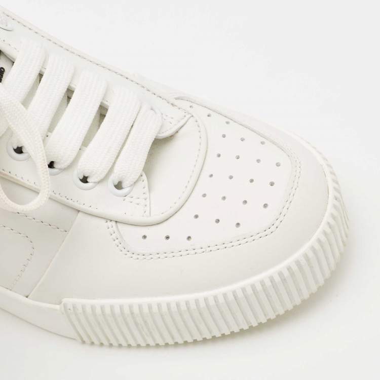 Pre Owned Dolce & Gabbana White Leather Low Top Sneakers Size 37