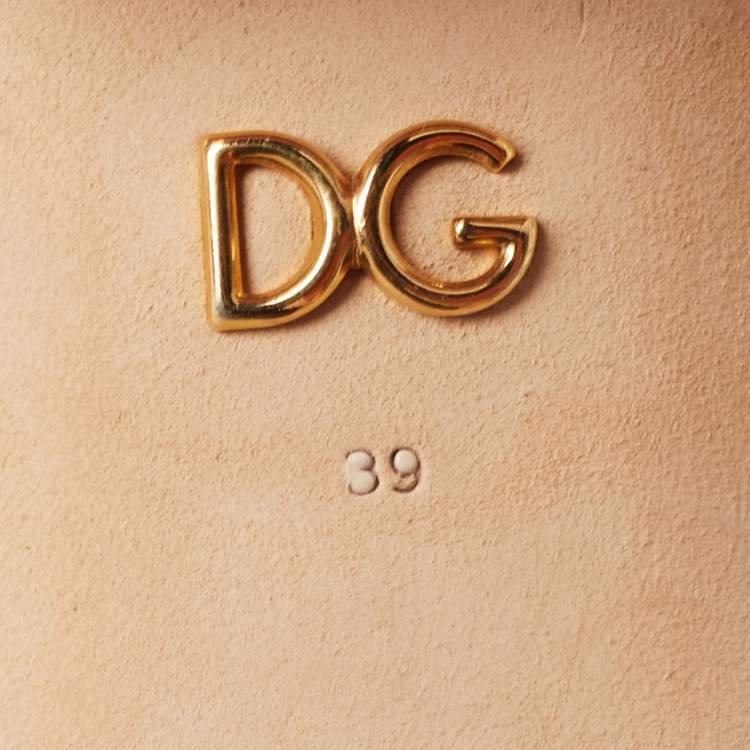 Pre Owned Dolce & Gabbana Pink Satin Pearl Embellished Ankle Strap Flat Sandals Size 39