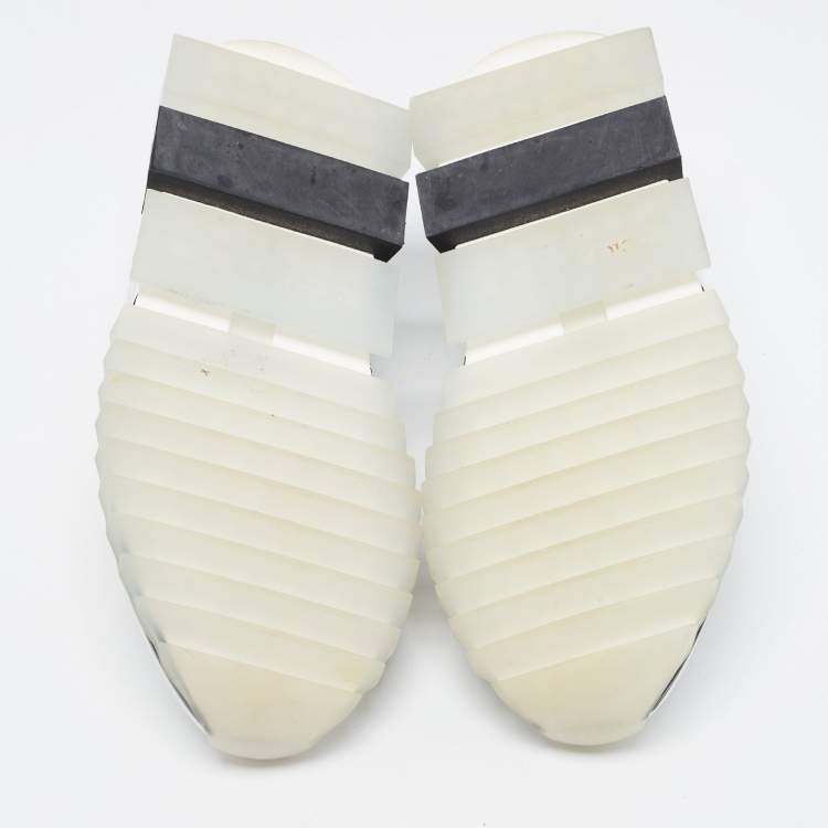Pre Owned Dolce & Gabbana White/Black Mesh and Rubber Sorrento Sneakers Size 38