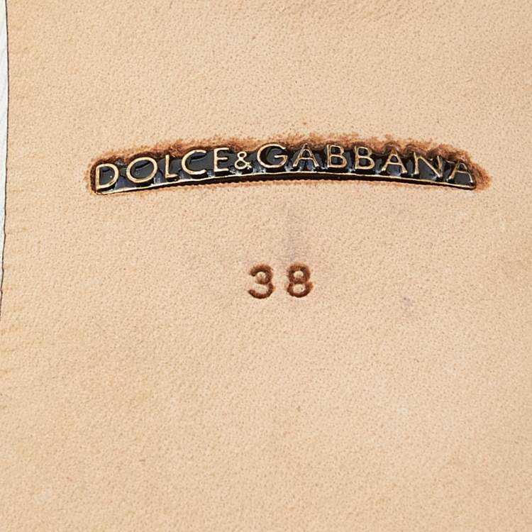 Pre Owned Dolce & Gabbana Multicolor Floral Fabric Crystal Embellished Bellucci Pumps Size 38