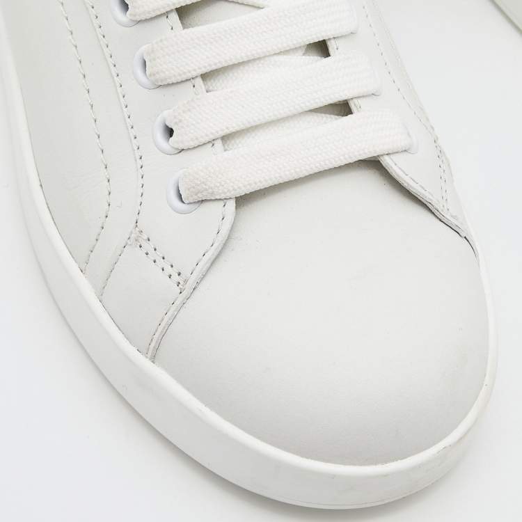 Pre Owned Dolce & Gabbana White  Portofino Low Top Sneakers Size 36