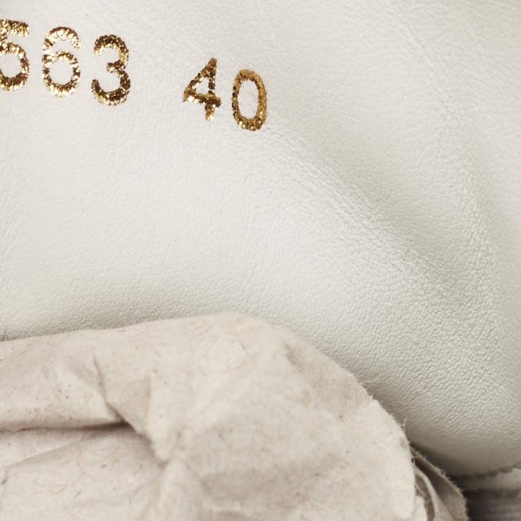 Pre Owned Dolce & Gabbana White Leather Sacred Heart Portofino Sneakers Size 40